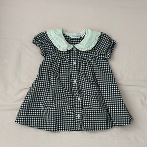 Janie and Jack Black and White Gingham Dress